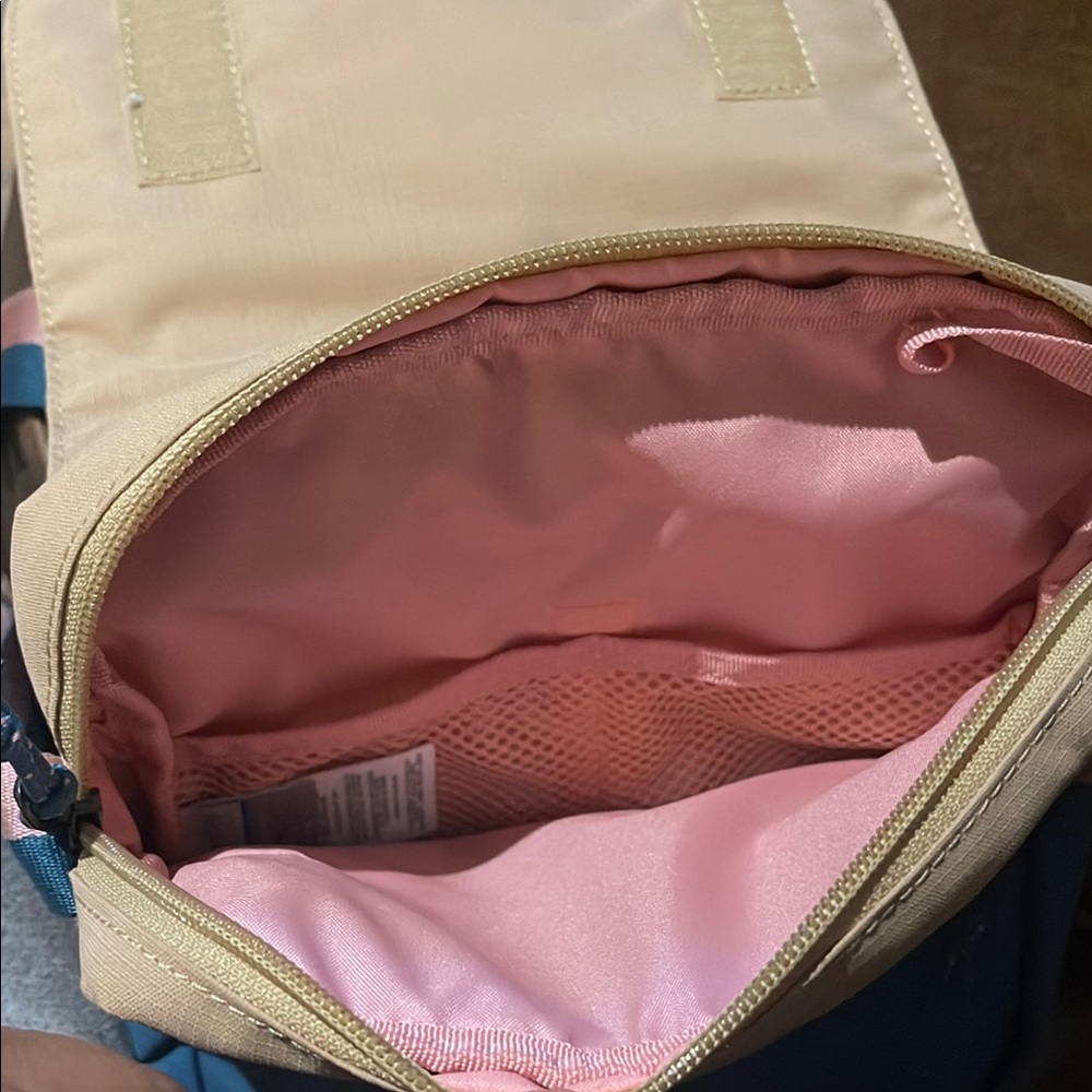 Columbia Blue and Tan Backpack Durable Canvas - Picture 3 of 4